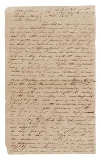 LINCOLN, Abraham (1809-1865). Autograph document signed under his early firm’s name “Stuart & Lincoln.” Sangamon County, Illinois, “Of the July term [14 July?]” 1840.