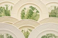 A Set of Twelve Wedgwood Plates with Landscapes of Wellesley College