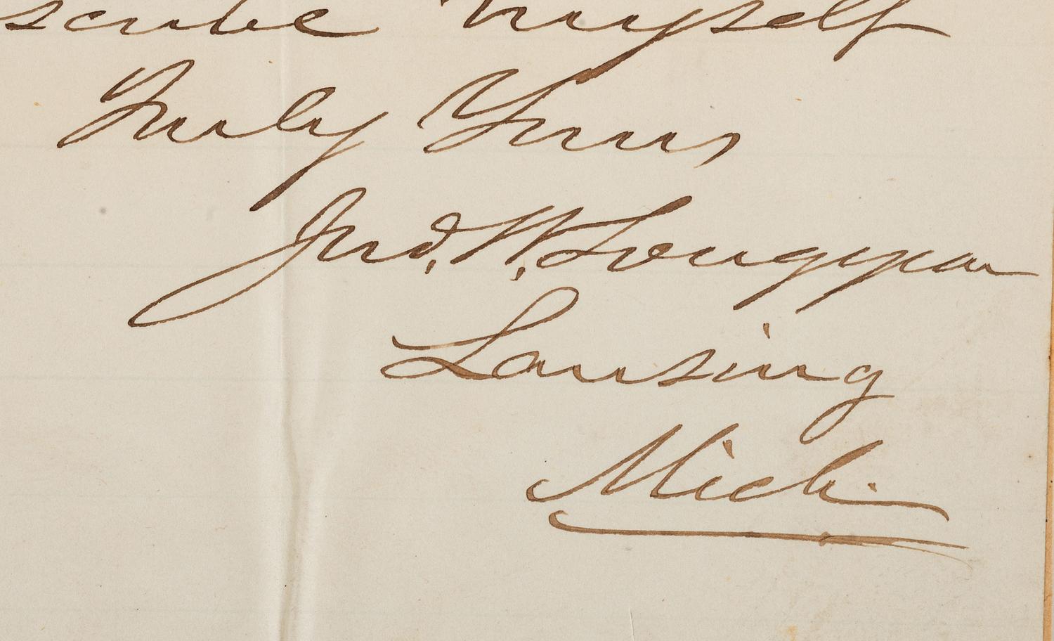 [AUTOGRAPHS]. Signatures of 19th-century American military and political figures.