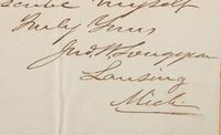 [AUTOGRAPHS]. Signatures of 19th-century American military and political figures.