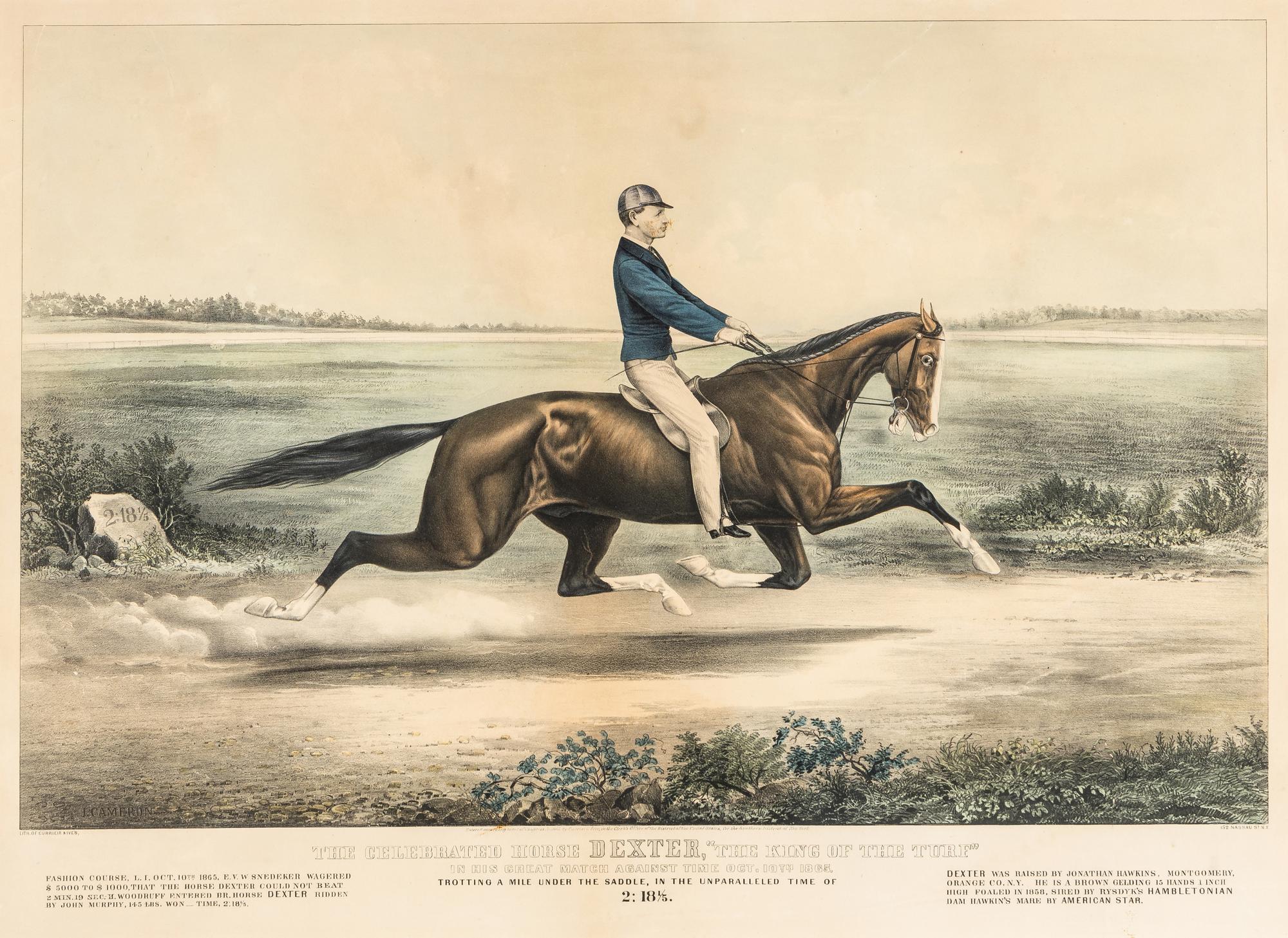 [HORSE RACING SCENES] -- CURRIER and IVES, publishers -- After John Cameron, or Thomas Worth
