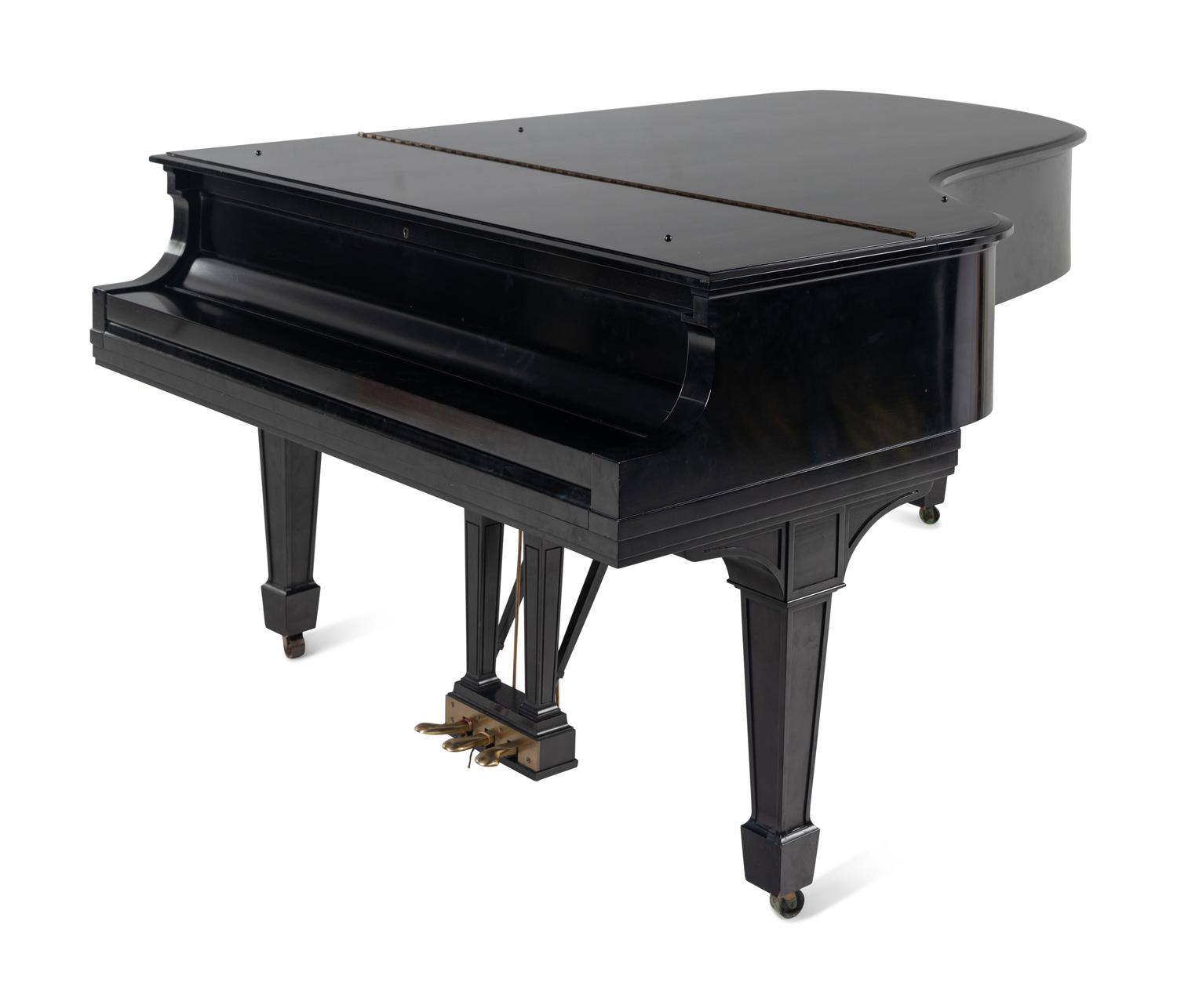 A Steinway and Sons Black Lacquer Grand Piano