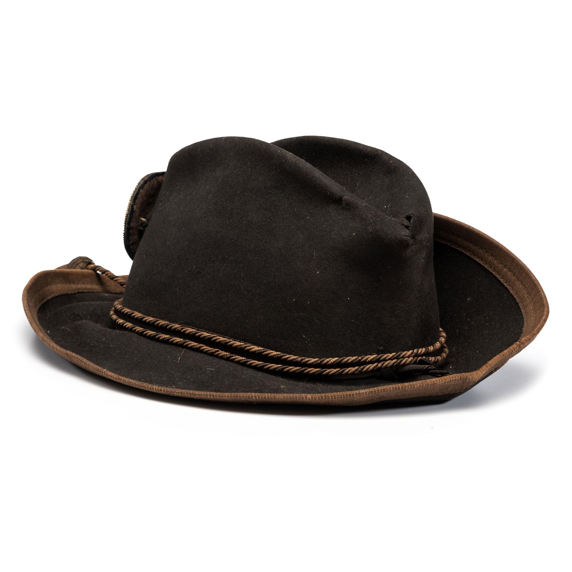 Two Army slouch hats identified to Captain Charles E. Nash, Company F, 19th Maine Infantry.