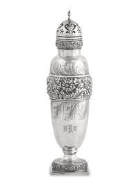 A Sterling Silver Floral Repousse Caster, Tiffany & Co., New York, NY, Circa 1880