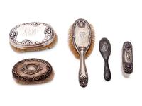 A Group of Silver Dresser Accessories
