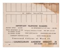 [CIVIL UNREST]. Pride 25 Crime Watch window sign, [Cleveland, OH], [ca 1960s].