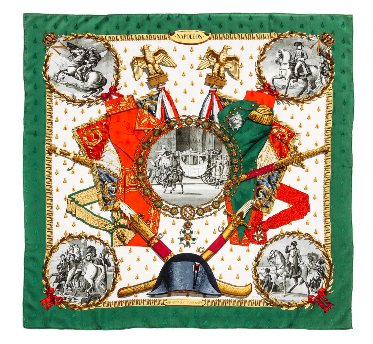 An Hermes 90cm Silk Jacquard Scarf, 36"x36".