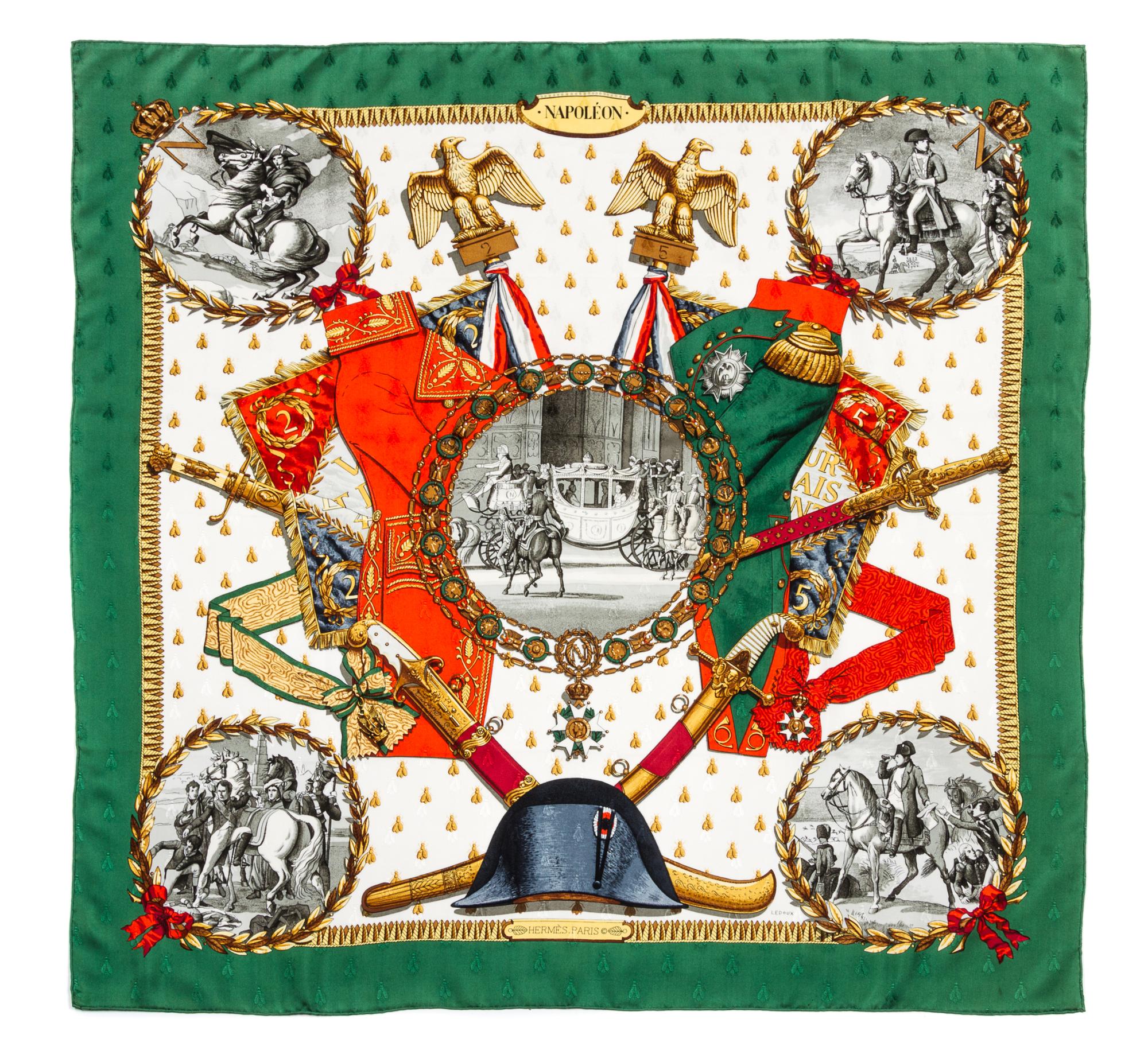 An Hermes 90cm Silk Jacquard Scarf, 36"x36".