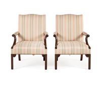 A Pair of Baker Historic Charleston Library Chairs