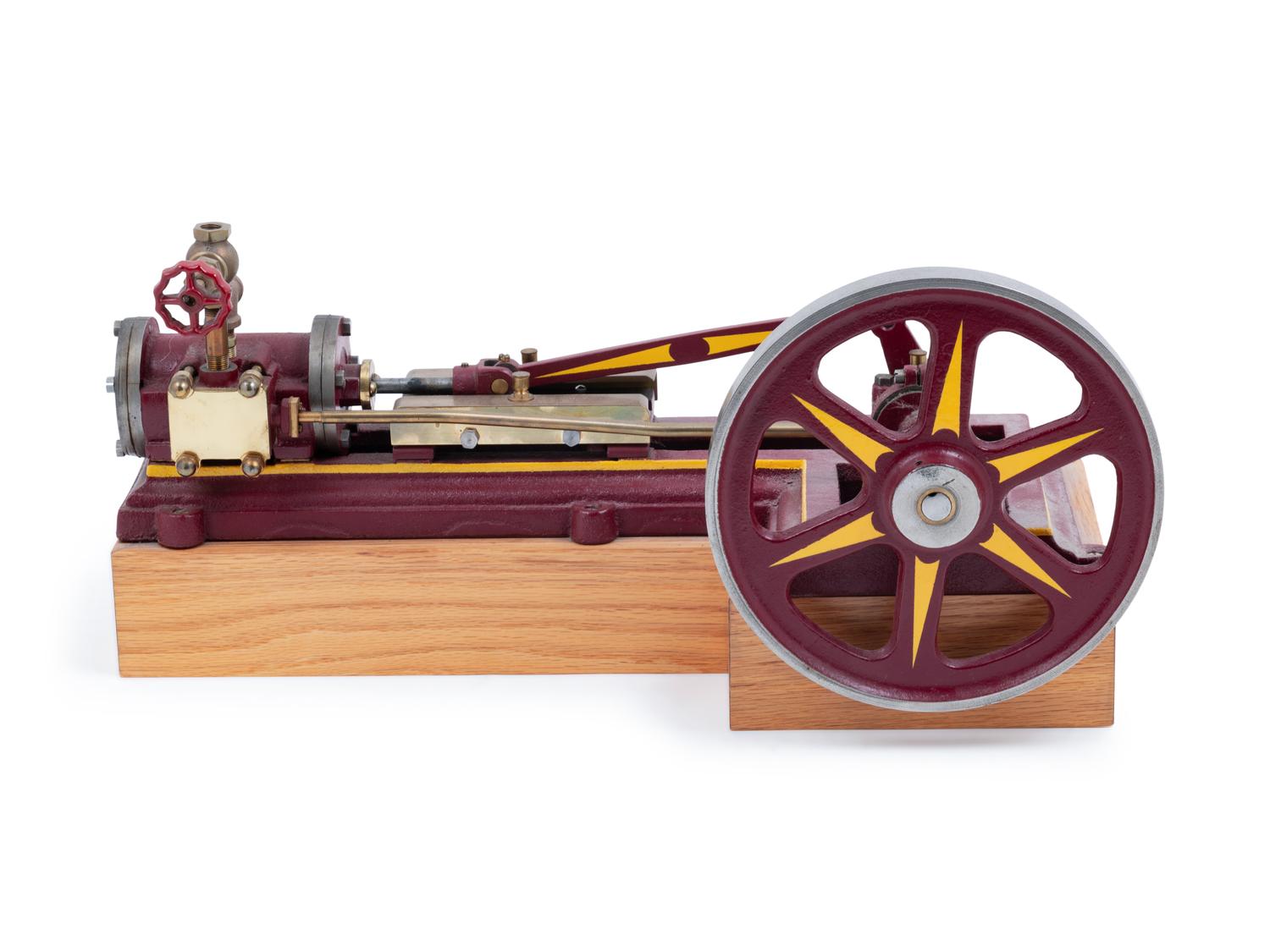 A Painted Metal Mill Steam Engine Model
