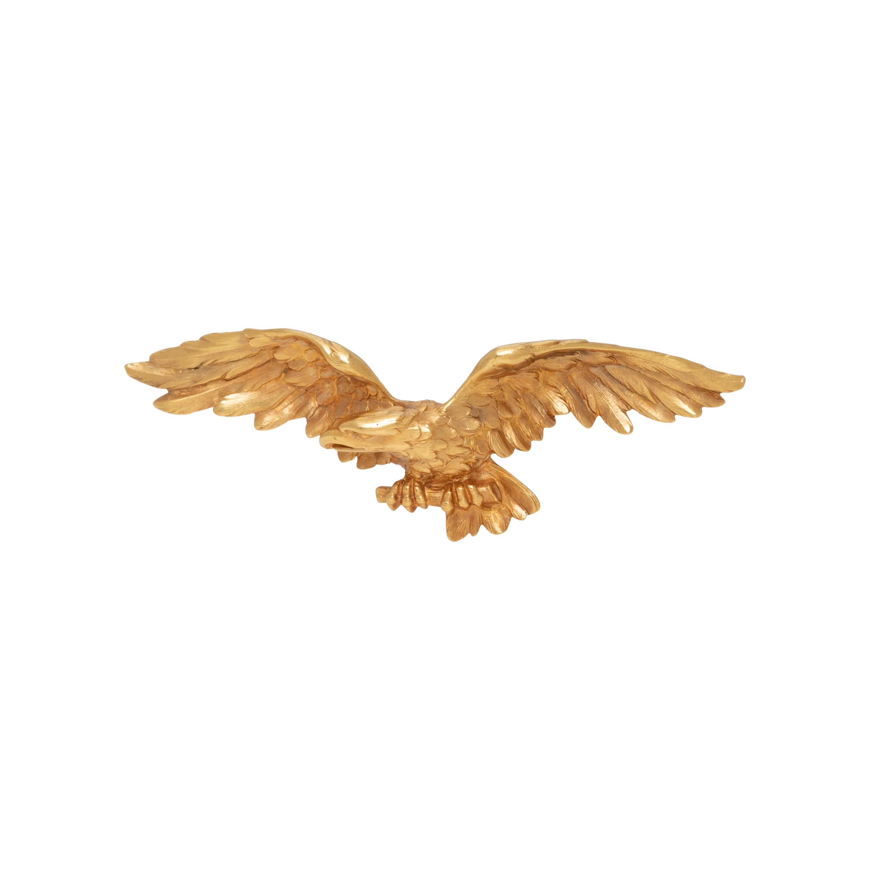 FRENCH, ANTIQUE, YELLOW GOLD EAGLE BROOCH