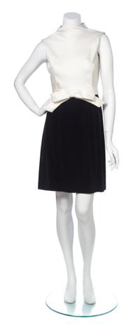 A Maisonette Brown Velvet Dress Ensemble,