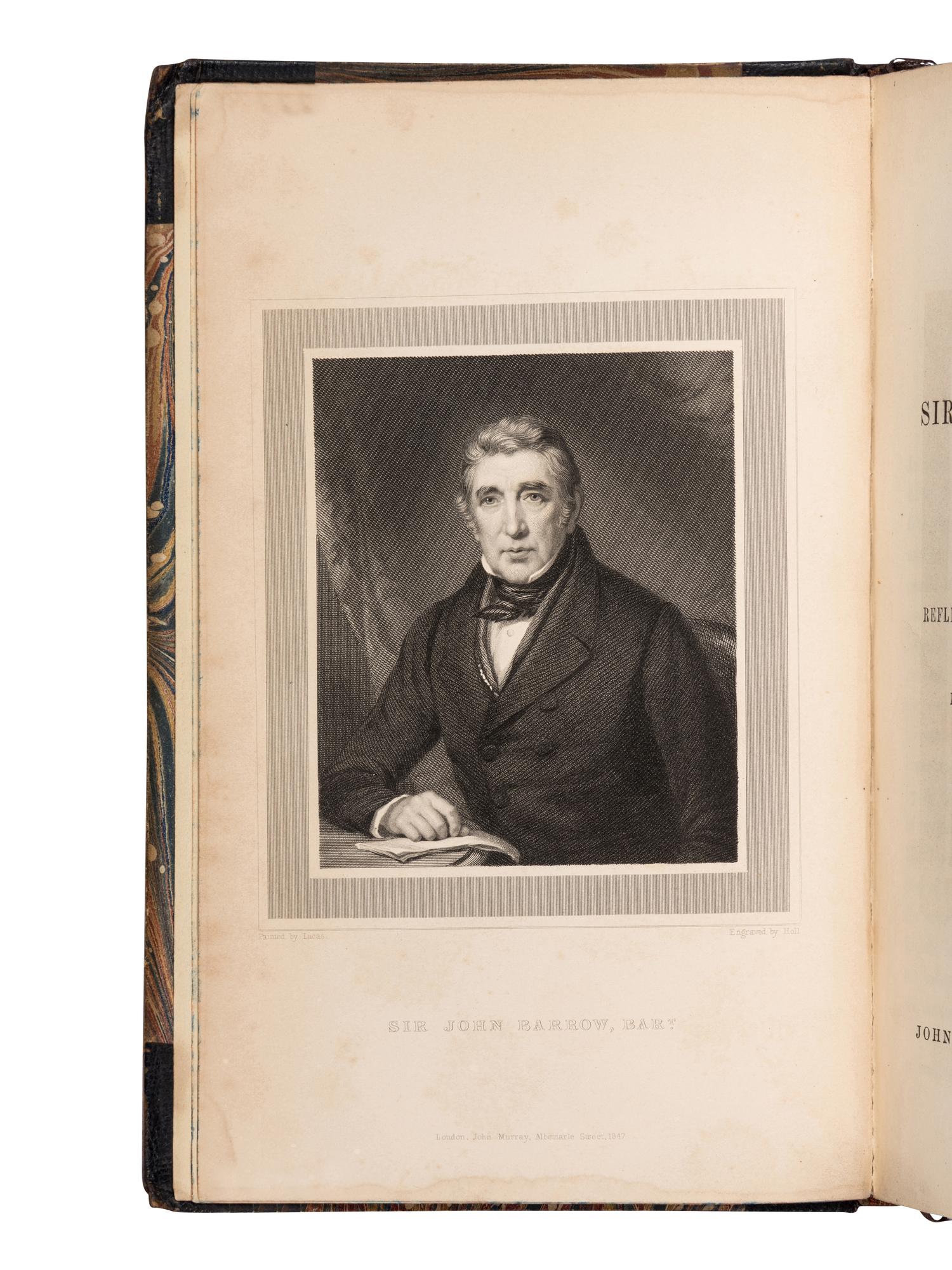 BARROW, John, Sir (1764-1848). Chronological History of Voyages into the Arctic Regions; undertaken chiefly for the purpose of Discovering a North-East, North-West, or Polar Passage between the Atlantic and Pacific . London: John Murray, 1818