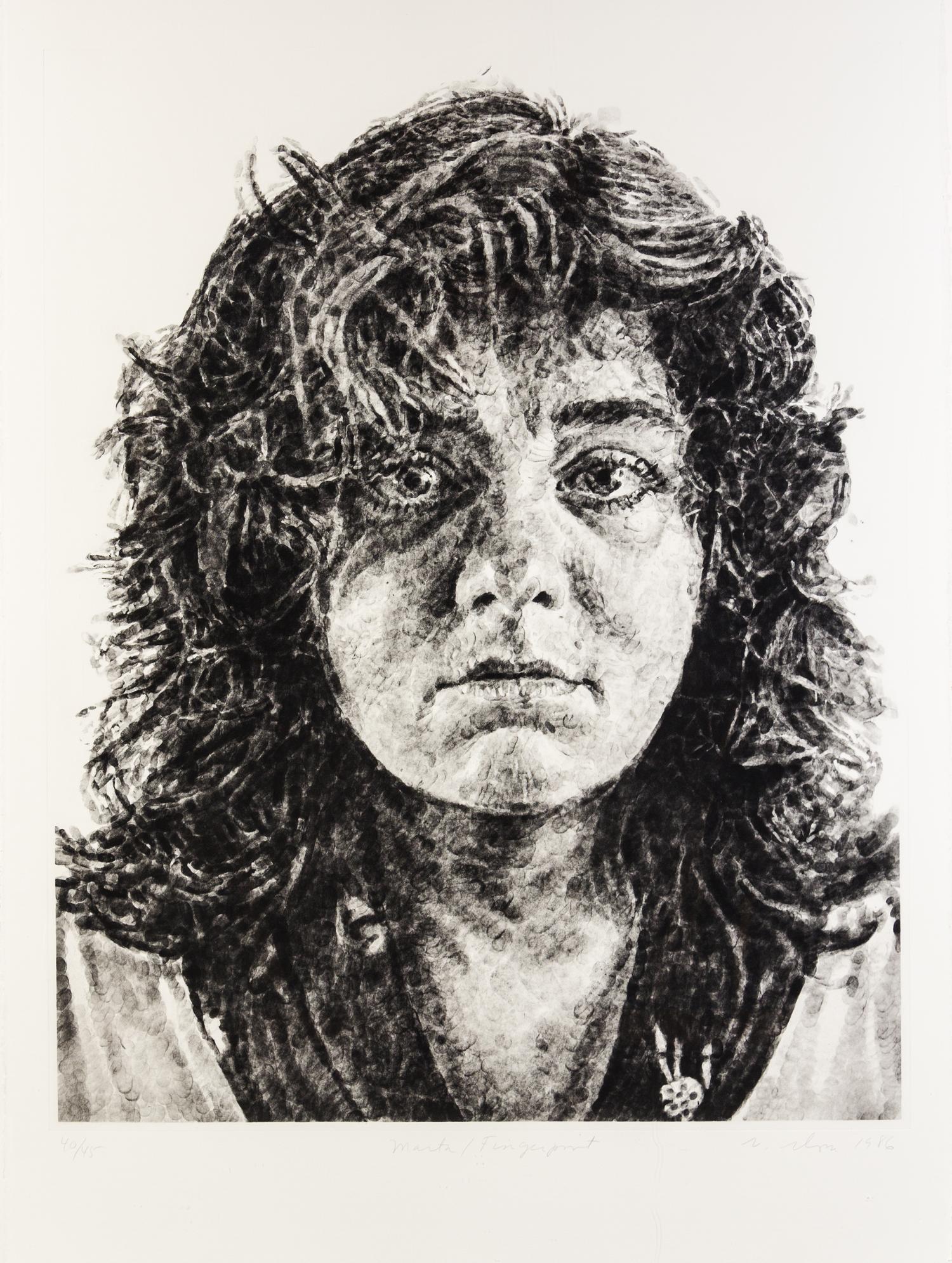 Chuck Close, (American, b. 1940), Marta/Fingerprint, 1986
