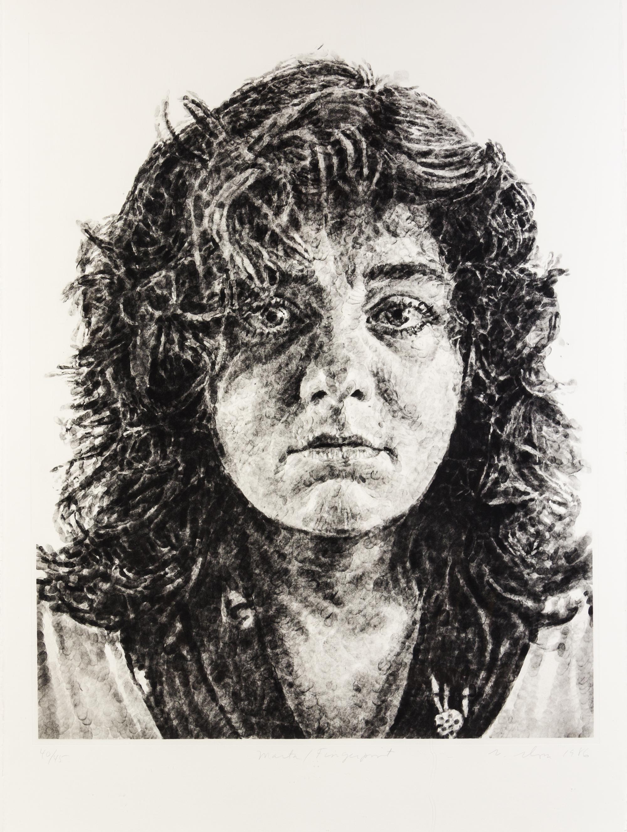 Chuck Close, (American, b. 1940), Marta/Fingerprint, 1986