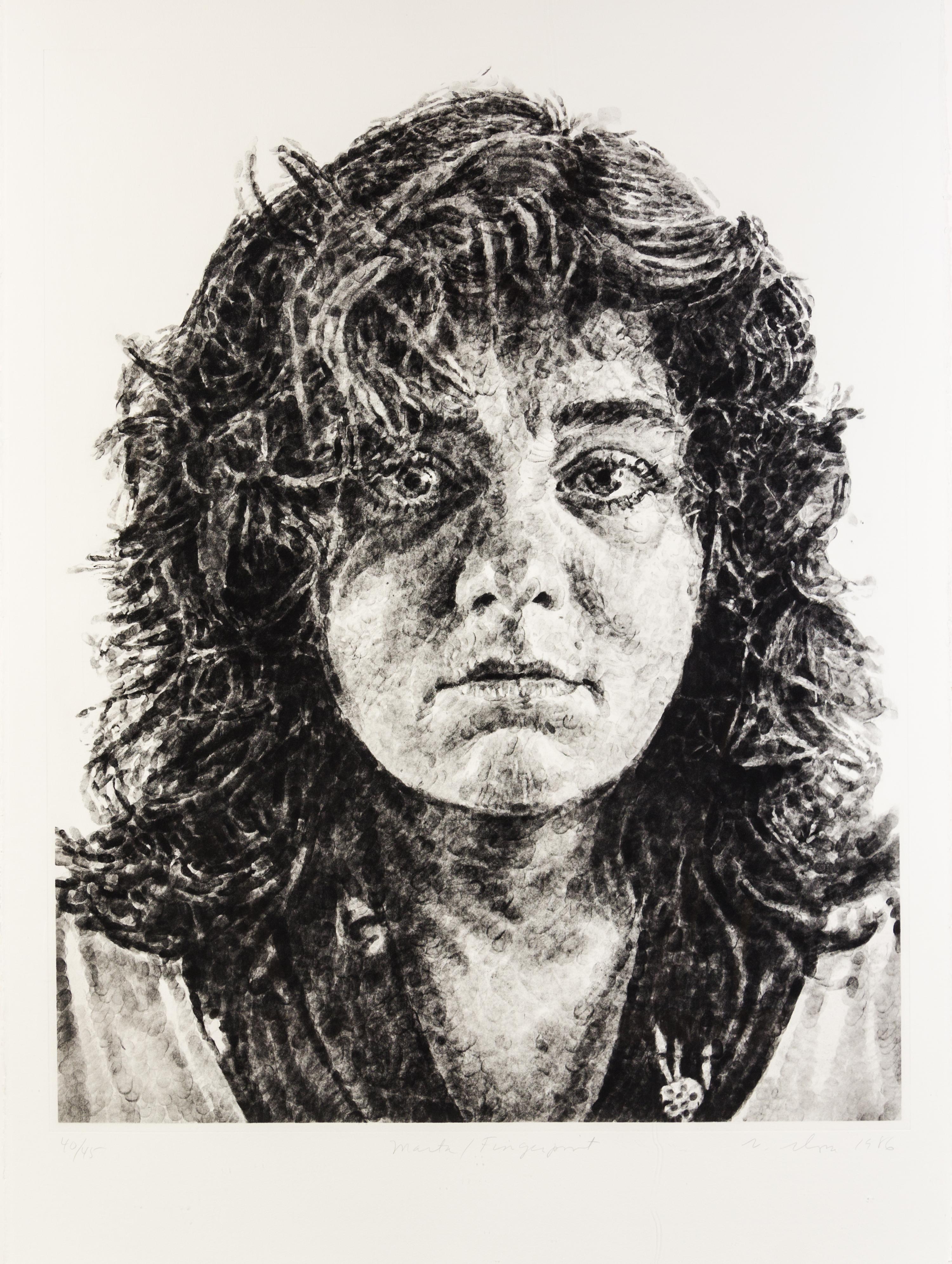 Chuck Close, (American, b. 1940), Marta/Fingerprint, 1986