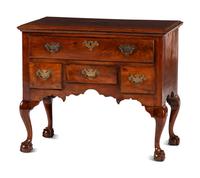 A Chippendale Mahogany Claw-and-Ball Foot Dressing Table