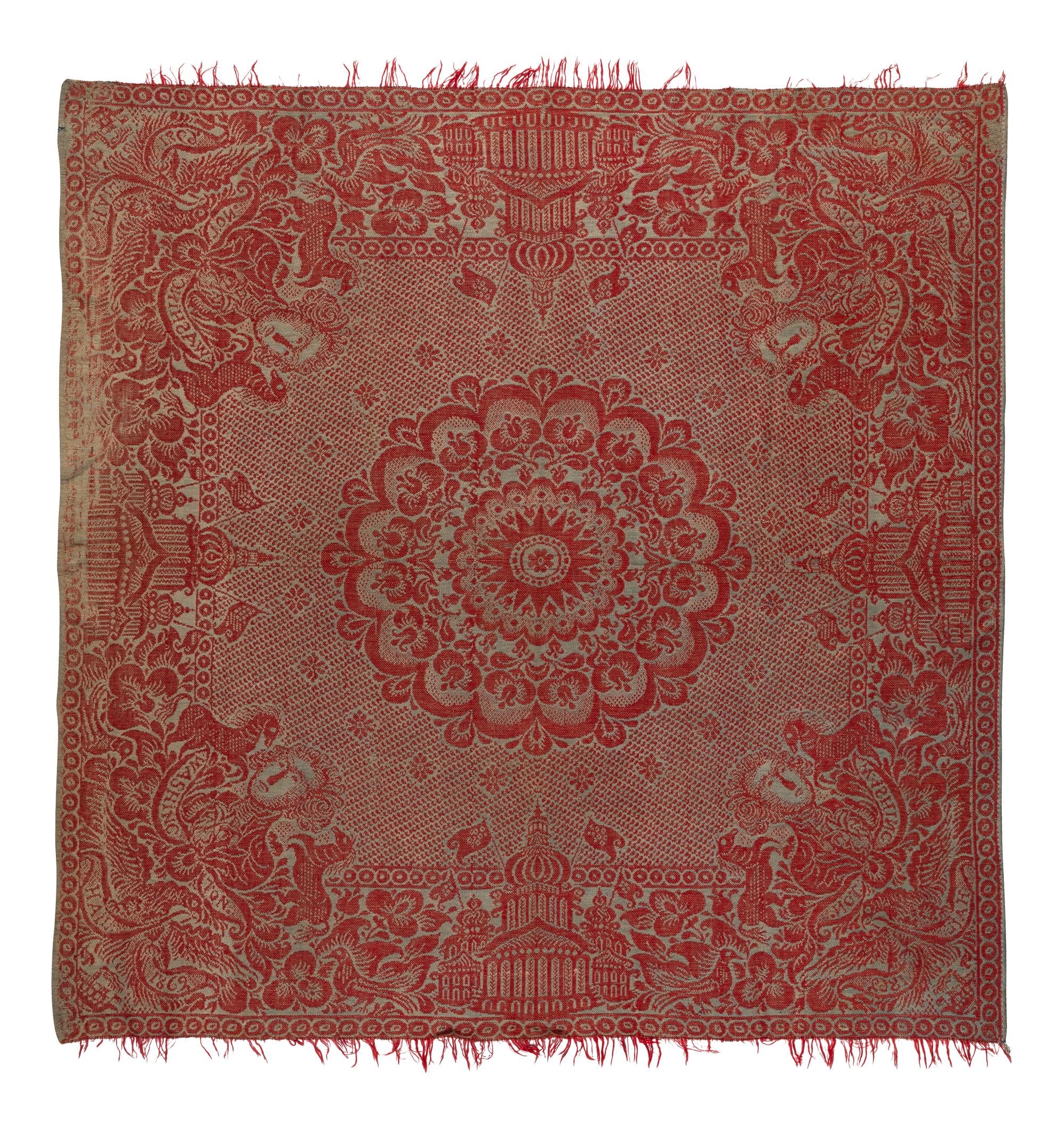 A Signed Ohio Coverlet and a Patriotic Coverlet