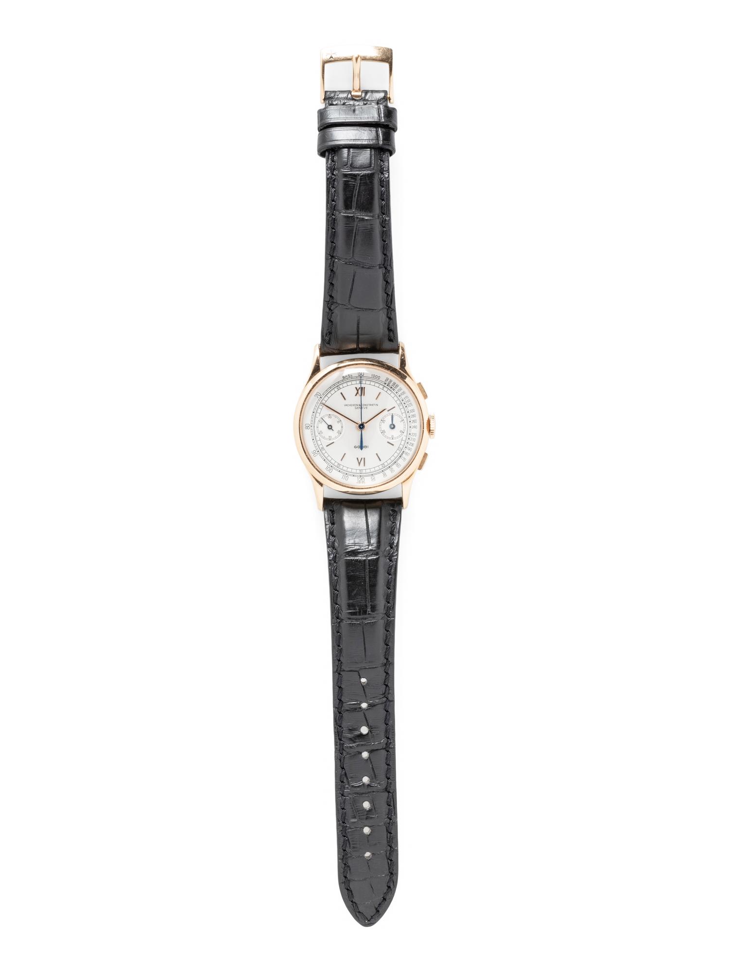 VACHERON & CONSTANTIN FOR GOBBI, REF. 4072 18K PINK GOLD CHRONOGRAPH WATCH