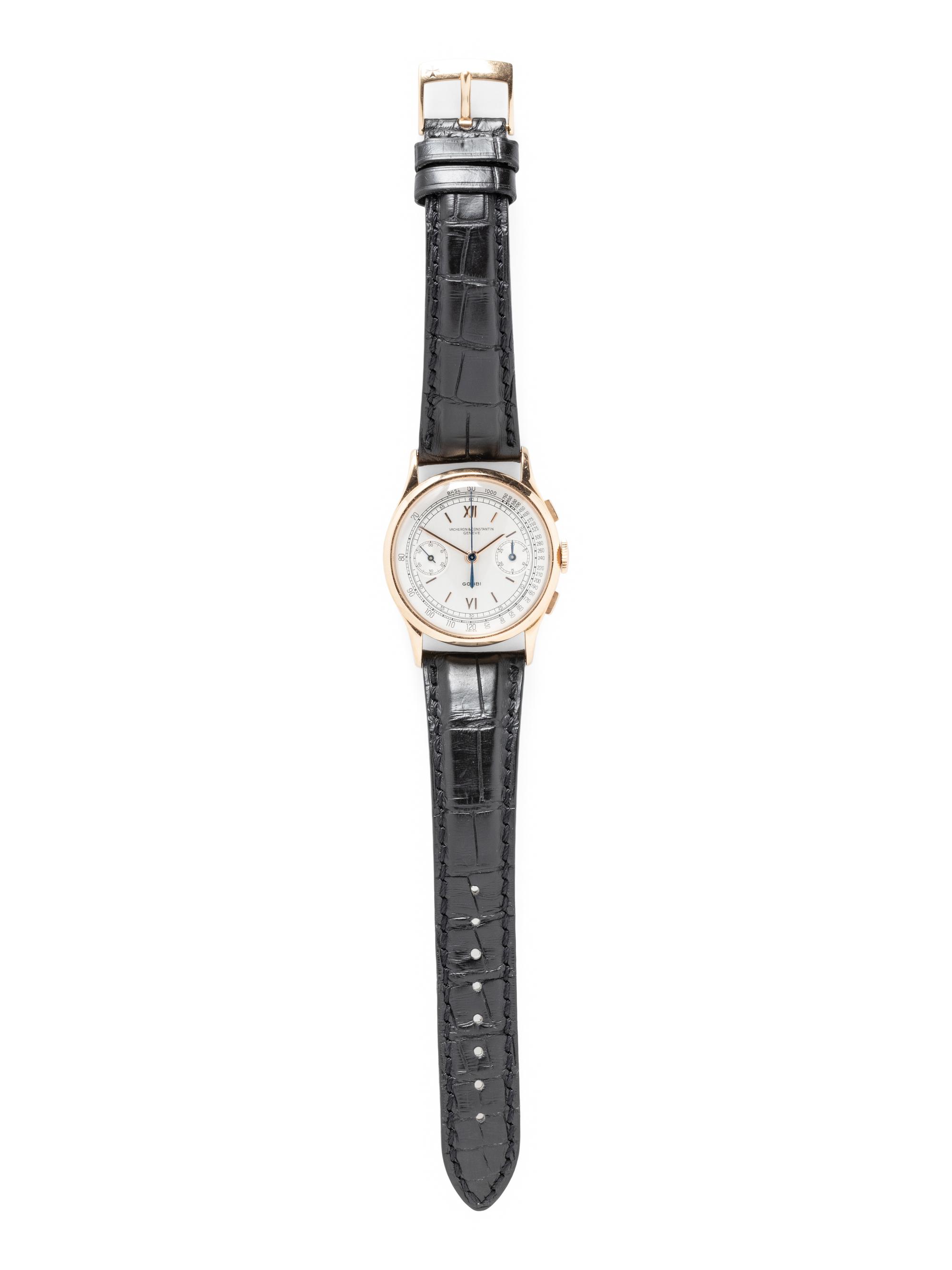 VACHERON & CONSTANTIN FOR GOBBI, REF. 4072 18K PINK GOLD CHRONOGRAPH WATCH
