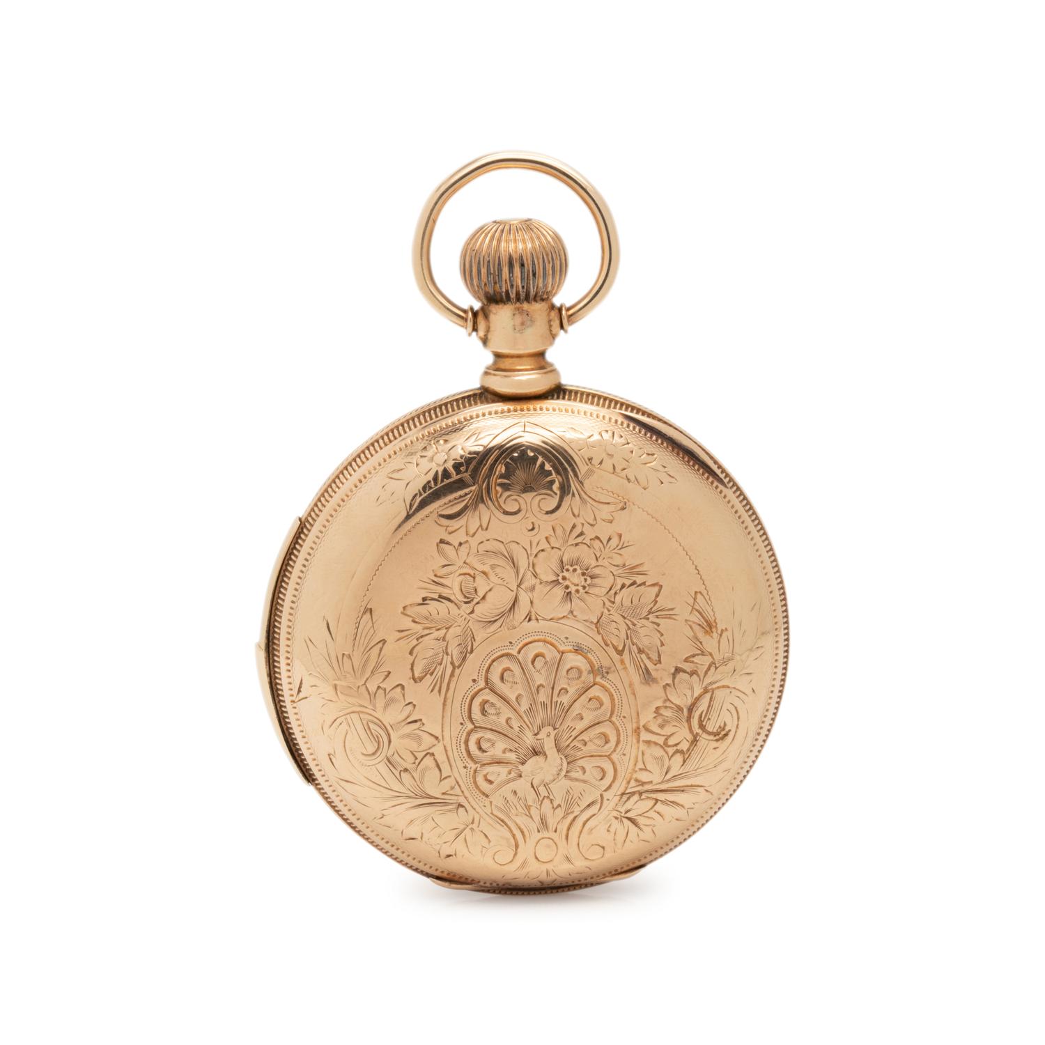 14K YELLOW GOLD REPEATER HUNTER CASE POCKET WATCH