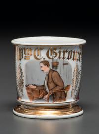 A Telegraph Operator's Porcelain Occupational Shaving Mug