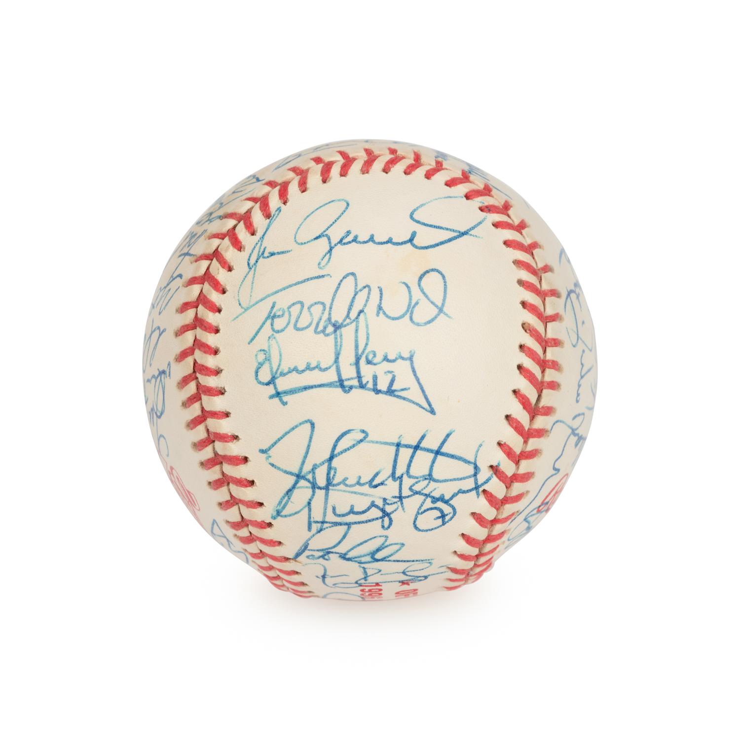 A 1995-96 Atlanta Braves Team Signed Autograph Baseball (Beckett Authentication Services)