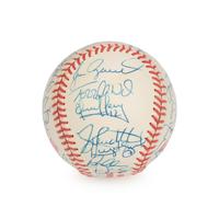 A 1995-96 Atlanta Braves Team Signed Autograph Baseball (Beckett Authentication Services)