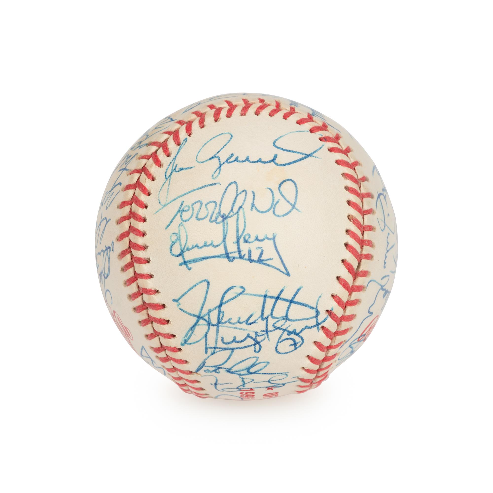 A 1995-96 Atlanta Braves Team Signed Autograph Baseball (Beckett Authentication Services)