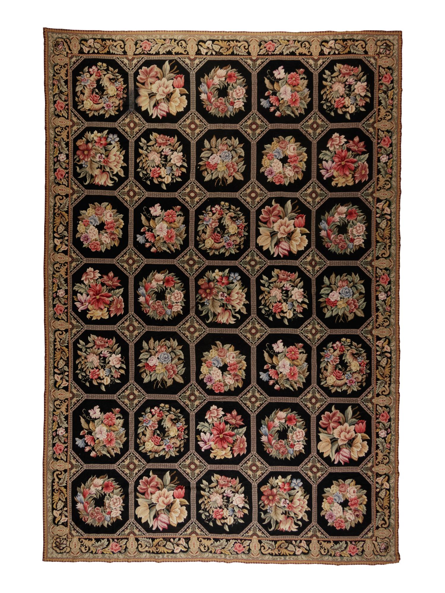 An Edwardian Style Needlepoint Rug