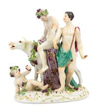 A Meissen Porcelain Bacchus Group