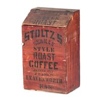 A Stoltz's Painted and Stenciled Wood Coffee Bin