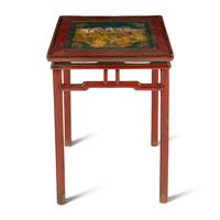 A Tibetan Polychrome Painted Table