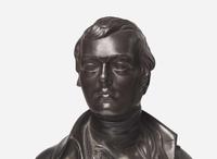 A Wedgwood Black Basalt Bust of Robert Burns, UK, early 19th century