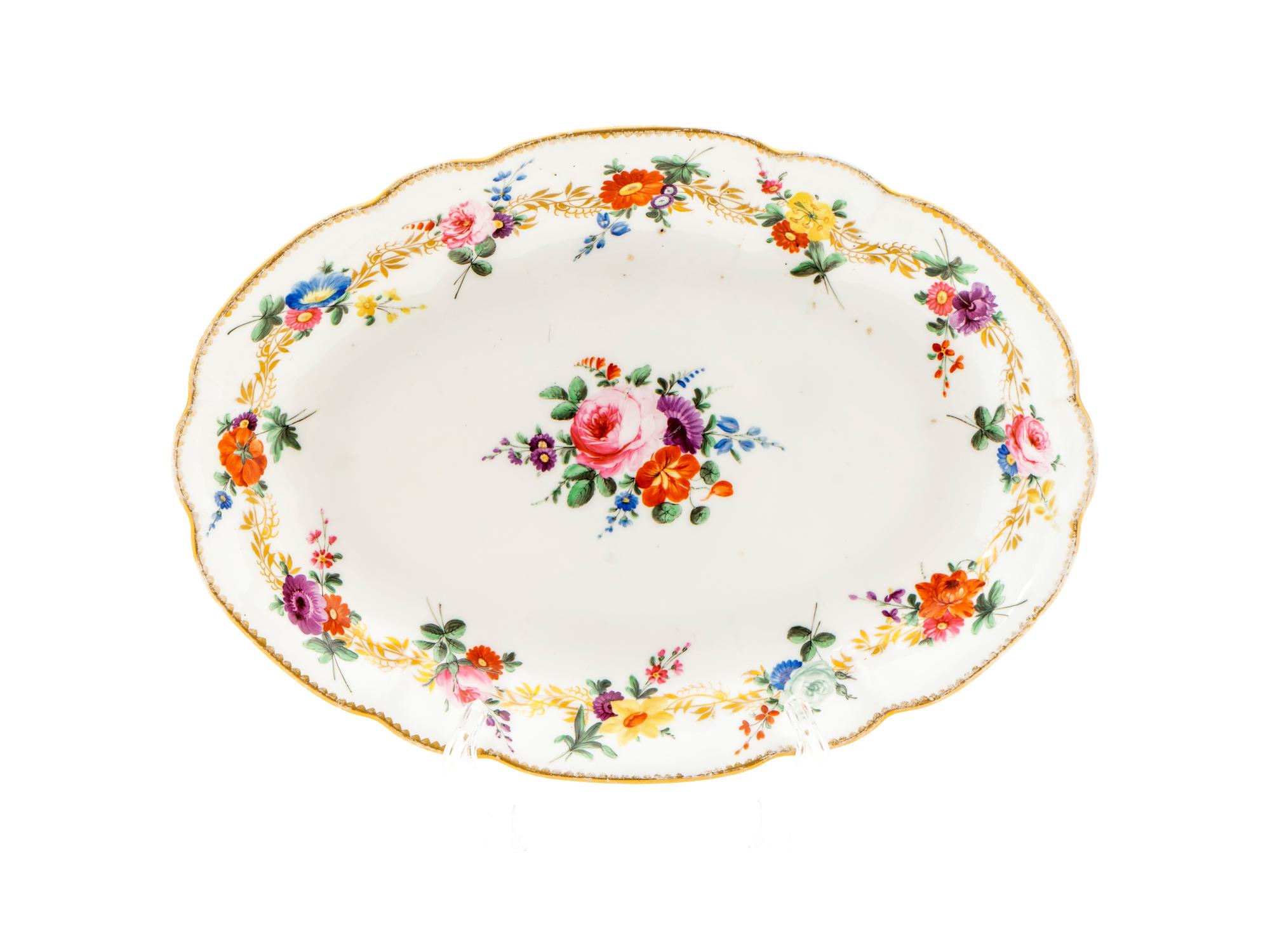 An English Porcelain Oval Dish — C. 1790