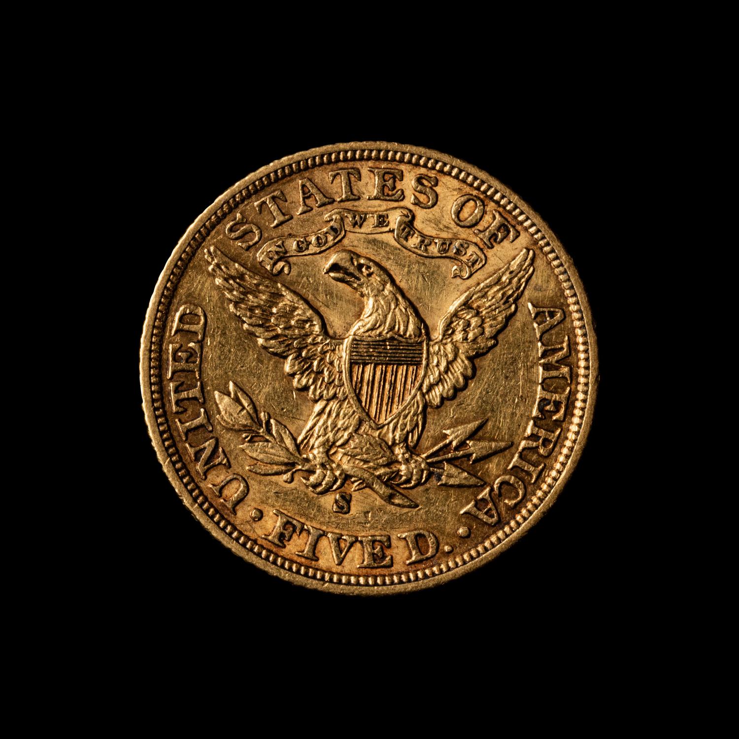 A 1902-S Liberty Head $5 Gold Coin
