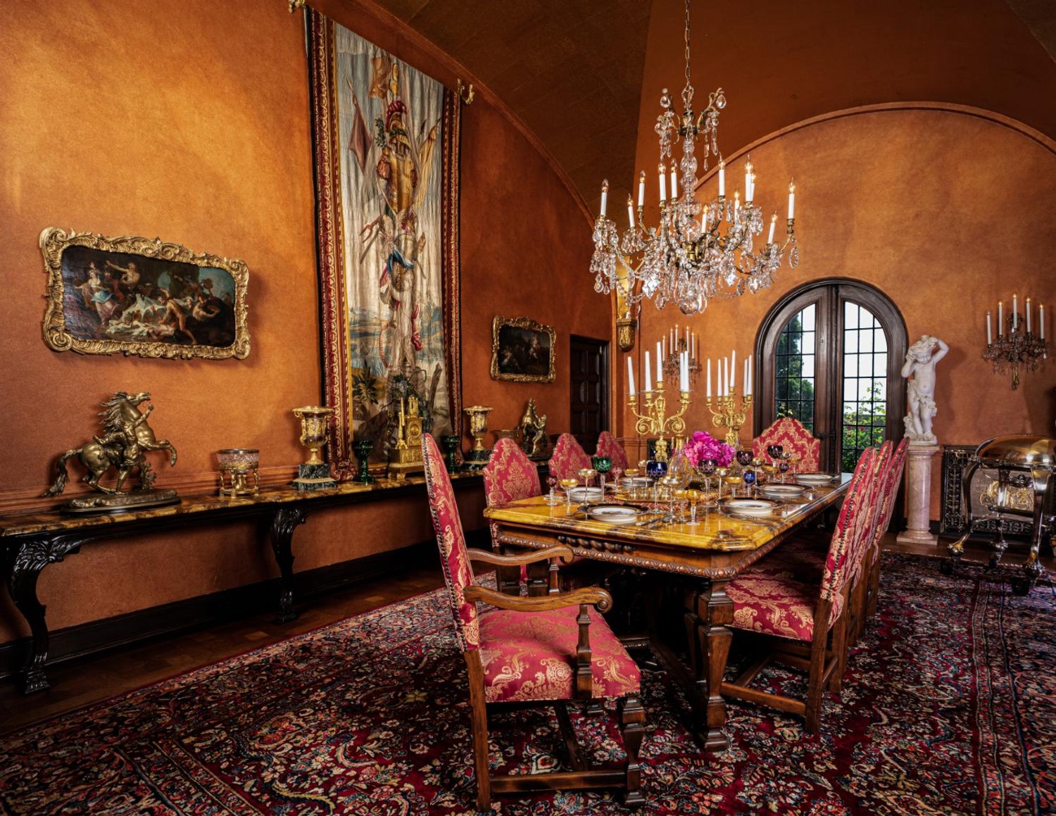 An Italian Giltwood Marble-Top Console Table