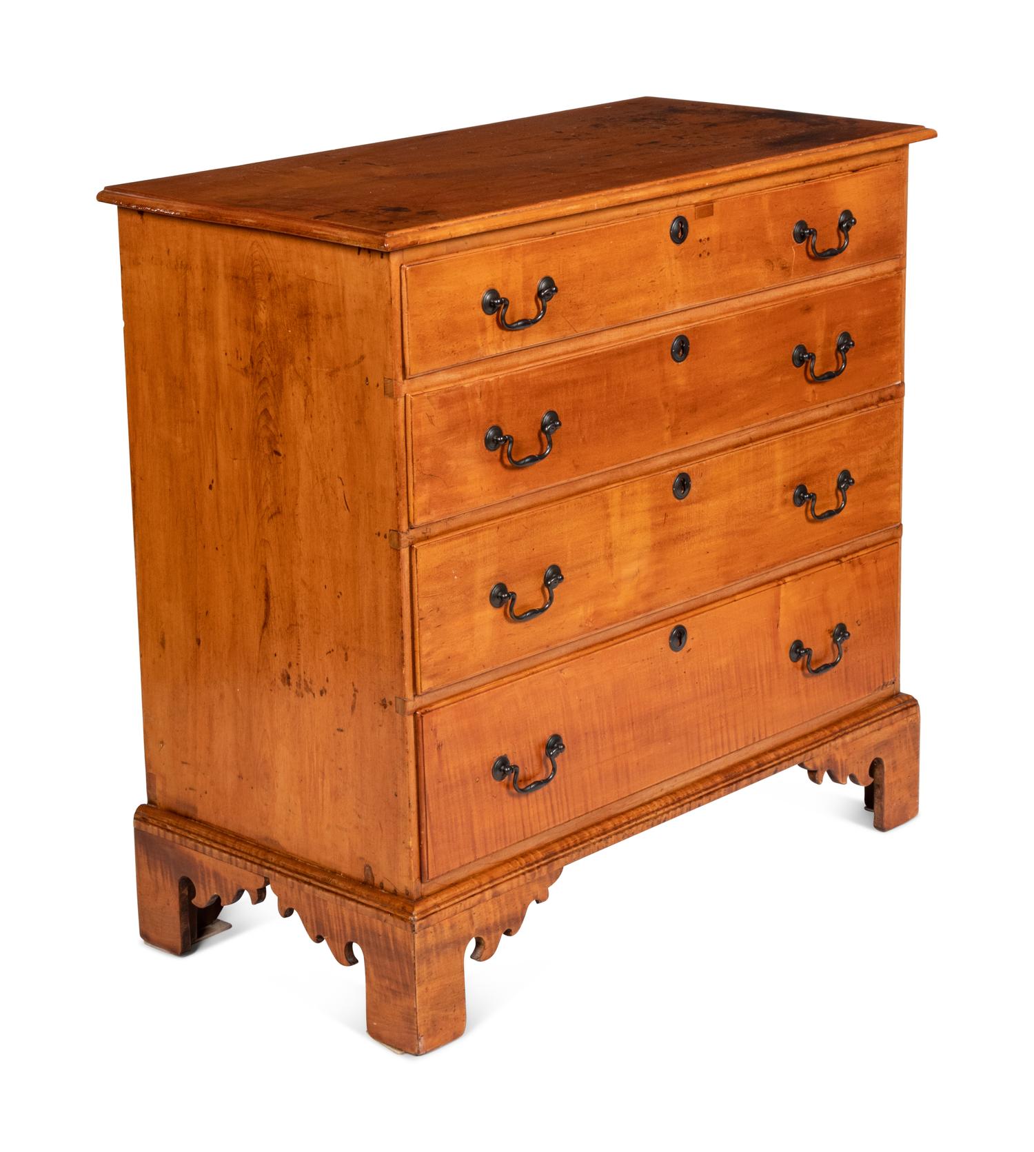 A Chippendale Style Maple Chest of Drawers