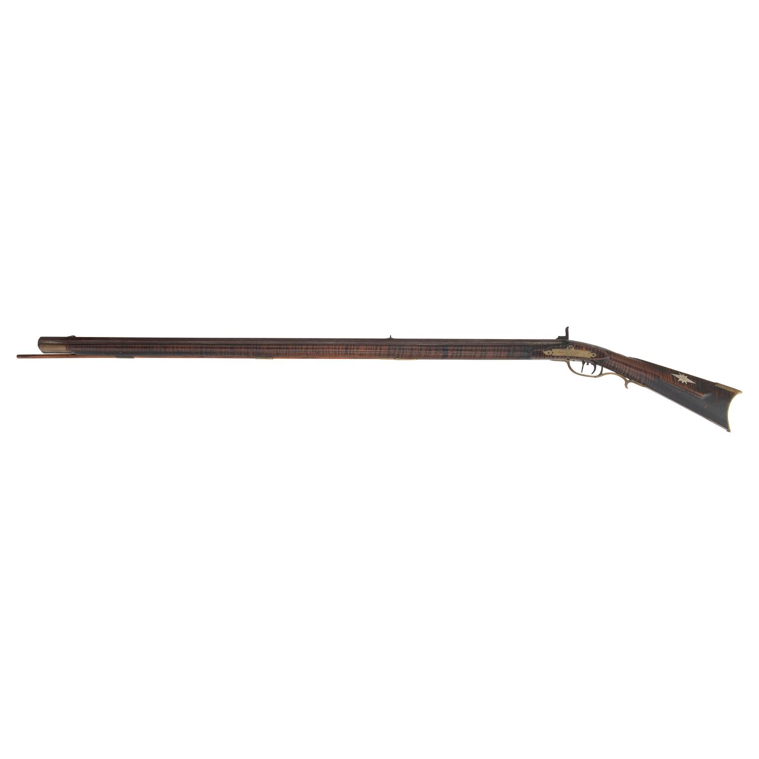 Full Stock Percussion Long Rifle by J. Douglass, Most likely Joseph Douglass Jr. (Huntingdon County, PA)