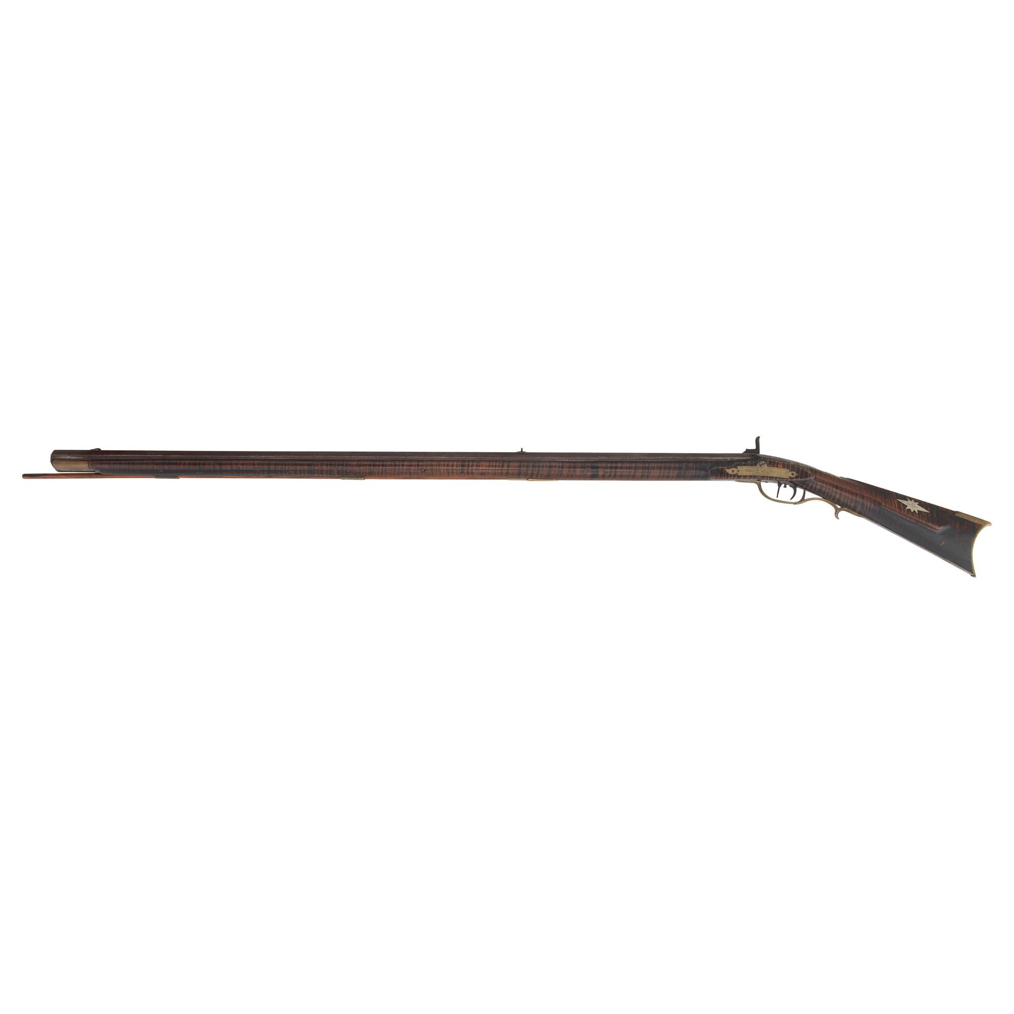 Full Stock Percussion Long Rifle by J. Douglass, Most likely Joseph Douglass Jr. (Huntingdon County, PA)