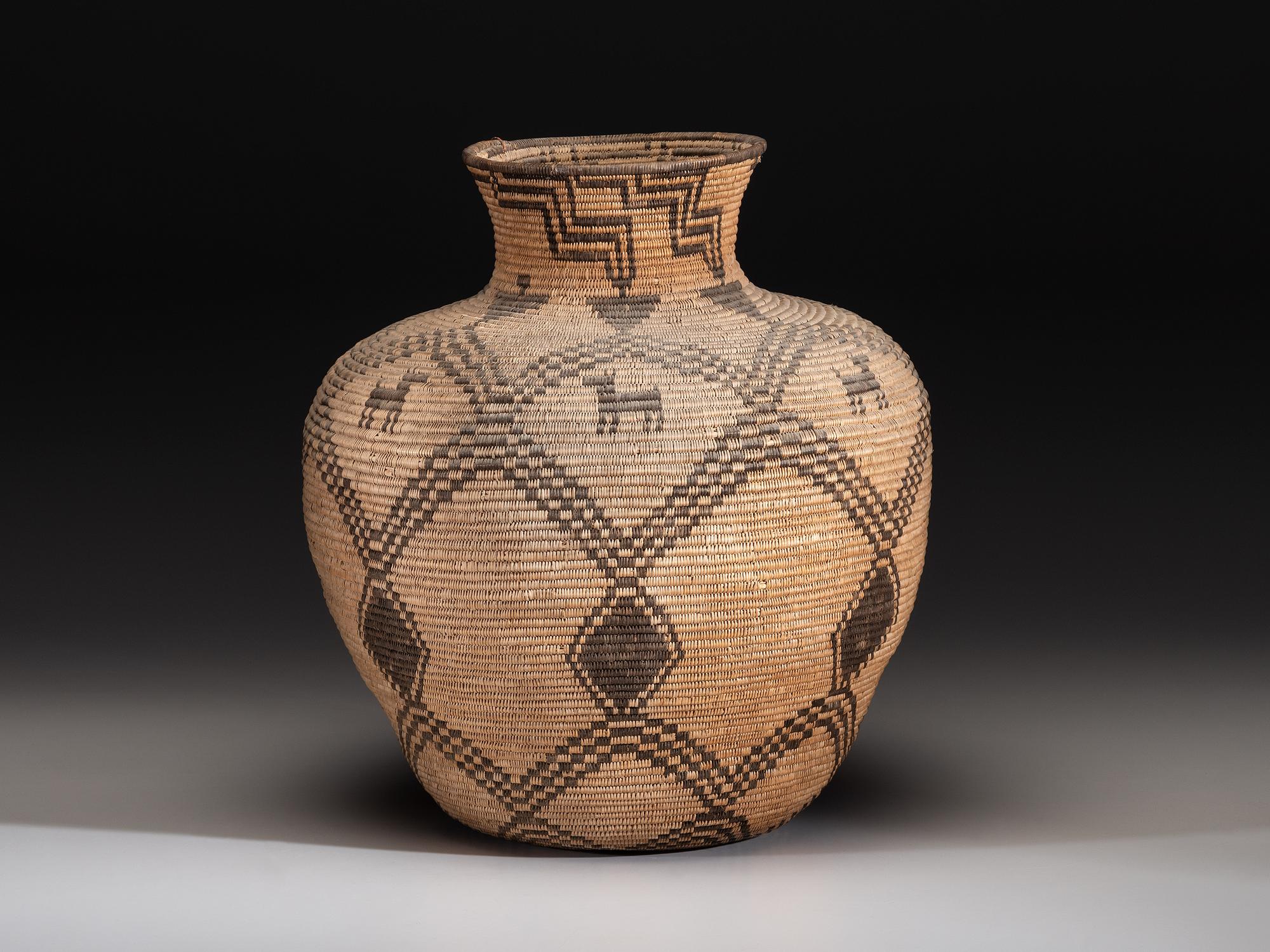 Apache Figural Basketry Olla