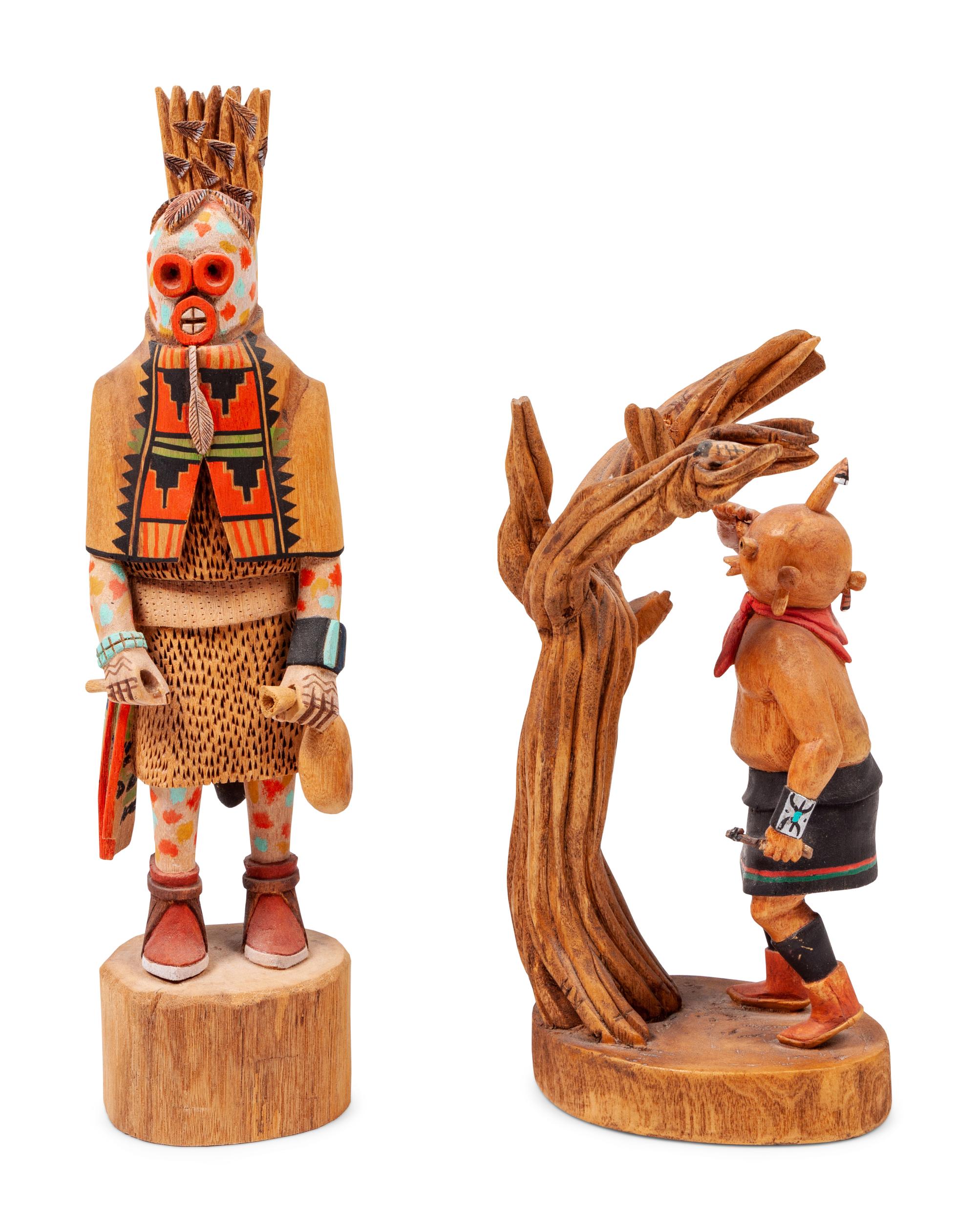 Pair of Hopi Katsina Carvings