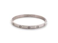 CARTIER, WHITE GOLD 'LOVE' BRACELET