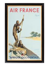 [TRAVEL]. BRENET, Albert, artist. Air France / Afrique Occidentale . Paris: Perceval, 1950.