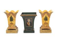 Three Tôle Jardinières