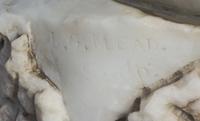 Larkin Goldsmith Mead, (American, 1835-1910), A Seated Youthful Abraham Lincoln with Book and Axe