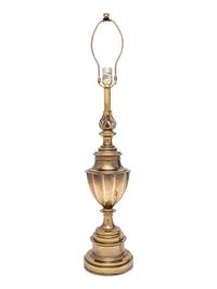 An English Brass Campagna-Form Table Lamp
