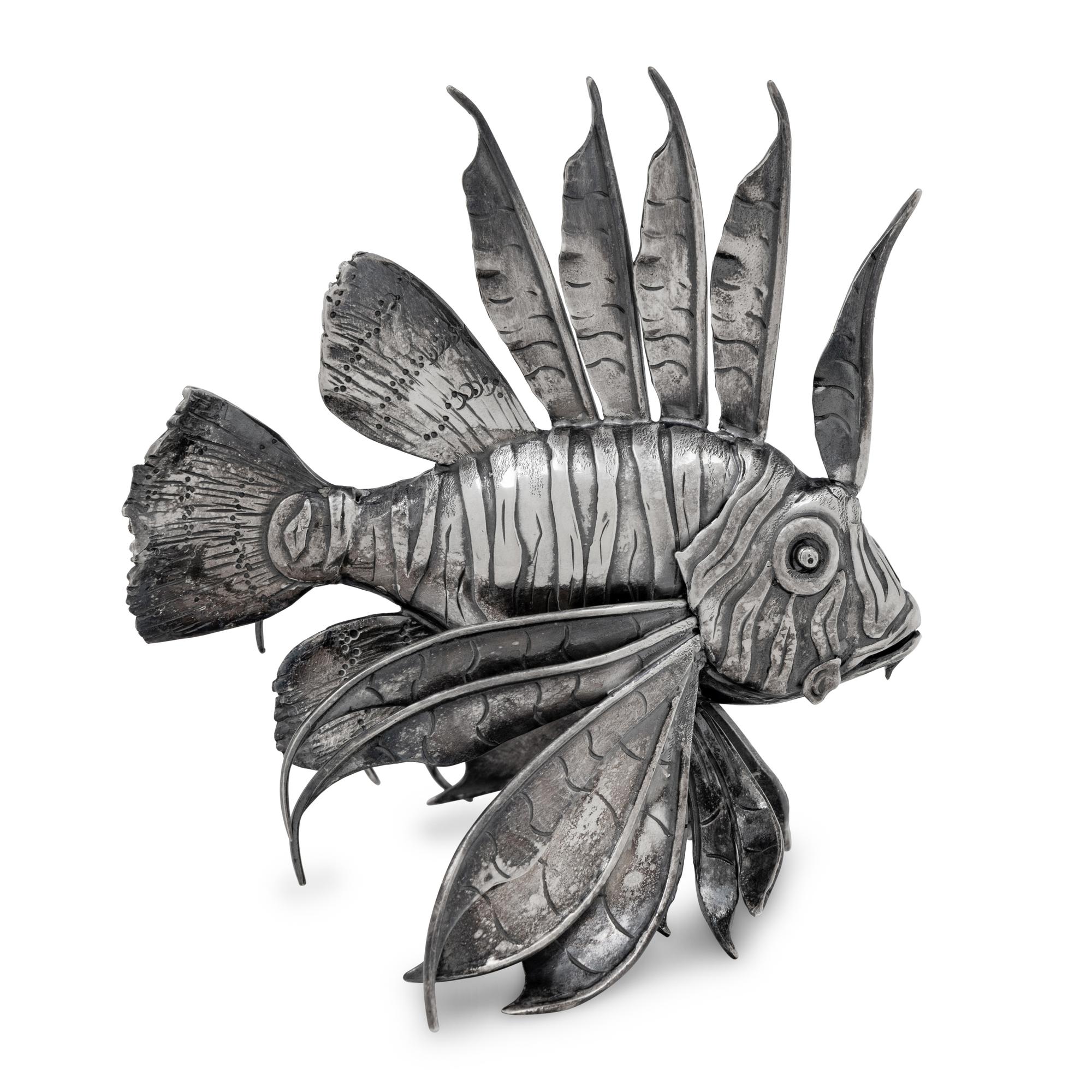 A Buccellati Silver Lionfish Table Ornament