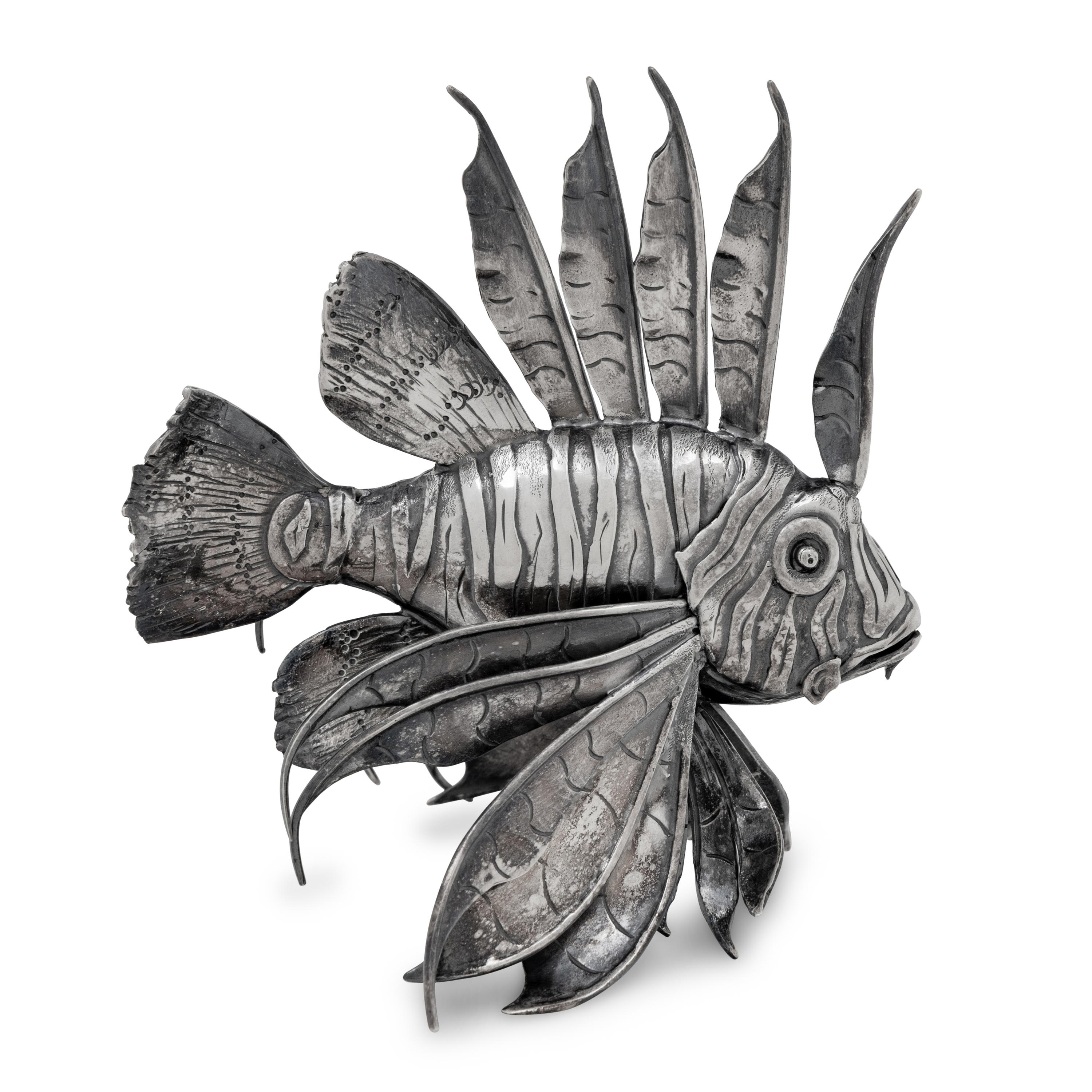 A Buccellati Silver Lionfish Table Ornament