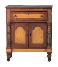 A Classical Maple and Cherrywood Diminutive Cabinet